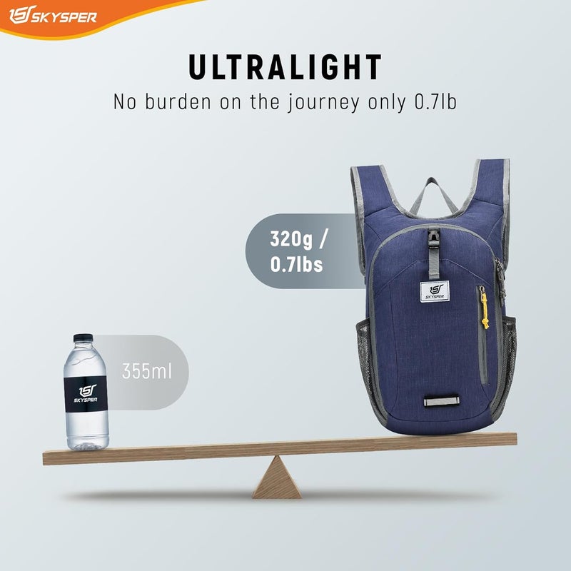 SKYSPER Small Hiking Backpack 10L Foldable Daypack Packable Lightweight Hiking Daypack Travel Day Pack for Women Men - Image 3
